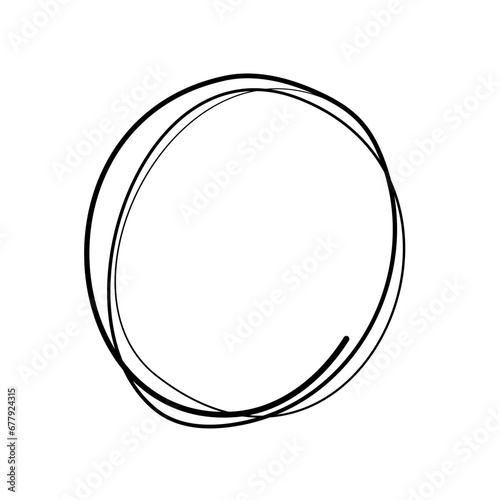 doodle sketchy oval pen and scrible isolated on white background .vector illustration