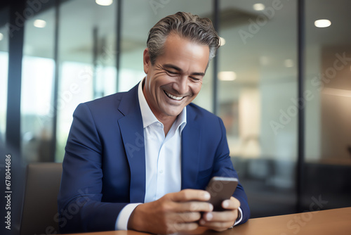 businessman with smartphone, AI generated
