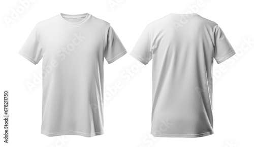 White blank t-shirt mockup transparent PNG