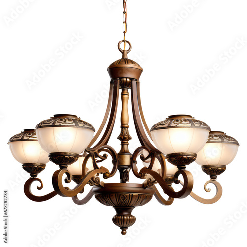 retro chandelier on isolated background