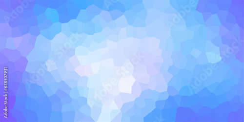 Light blue Broken quartz stained Glass Background with purple outlines. Voronoi diagram background. Seamless pattern vector Vintage background. Geometric Retro tiles pattern 