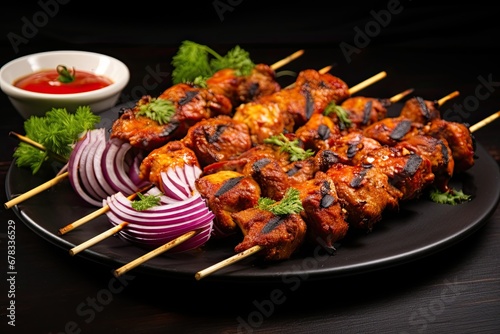 Chicken kebab North Indian cuisine