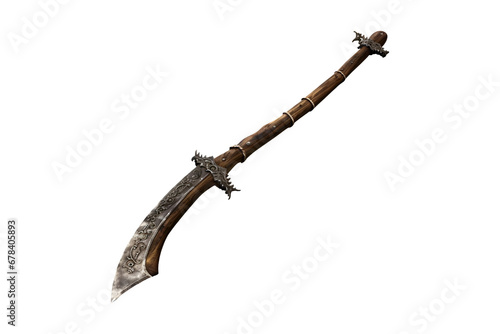 GLAIVE ISOLATED ON TRANSPARENT BACKGROUND, AI