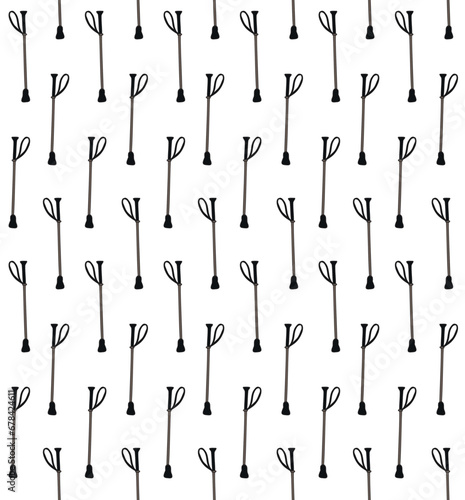 Vector seamless pattern of hand drawn doodle sketch horse stick isolated on white background