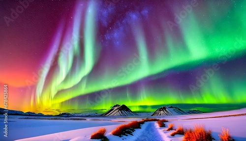 the northern lights at night