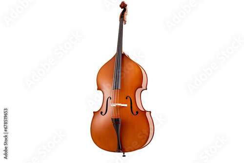 Double Bass Isolated on transparent background. Generative Ai