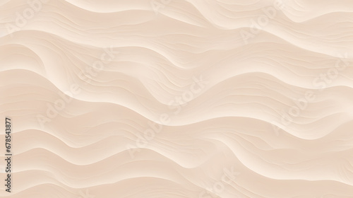 Seamless white sandy beach or desert sand dunes tileable texture. Boho chic light brown clay colored summer repeat pattern background marble texture. Generative Ai.