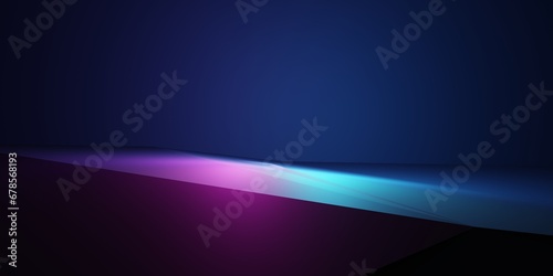 3d rendering of purple and blue abstract geometric background. Cyberpunk concept. Advertising design, technology, showcase, banner, cosmetic, business, metaverse. Sci-Fi Illustration. Product display