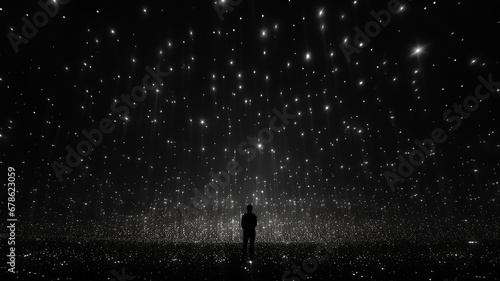 thousands of dots of lights on a black background