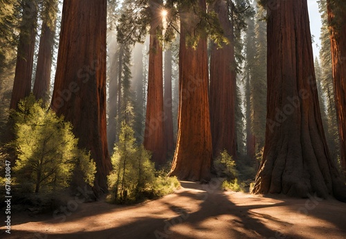 Sunlit Symphony: California's Sequoia National Park.