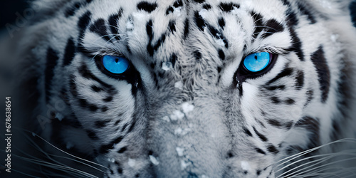 Look of a white tiger with blue eyes white tiger generative AI