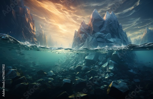 iceberg in the ocean