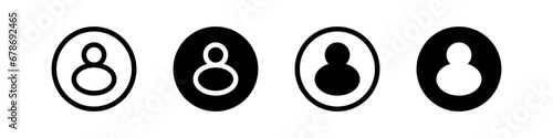 Vector icon user profile login or access authentication. User icon set, avatar. Member profile illustration.
