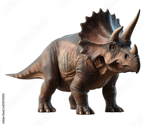 triceratops isolated on white