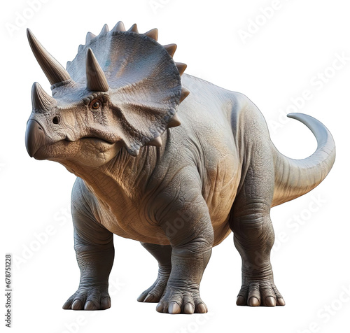 triceratops isolated on white