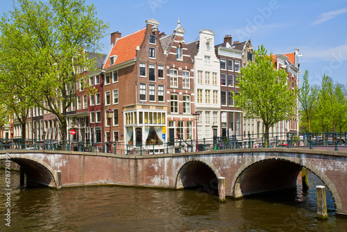 bridges and houses of canal ring, Amsterdam, Netherlands