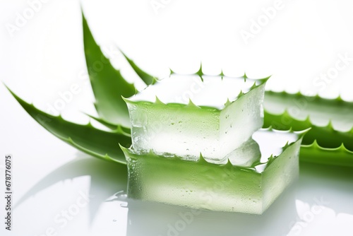 Isolated aloe vera, symbolizing natural wellnes