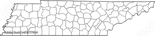 doodle freehand drawing of tennessee state map.
