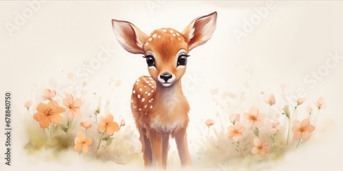 Capturing Pure Delight: A Charming Depiction of a Frolicsome Fawn in the Innocence of Play