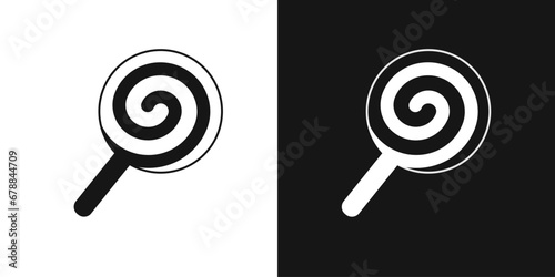 Round lollipop vector icon. Lollipop candy, Christmas candy