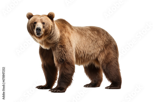 A bear isolated on a transparent background.
