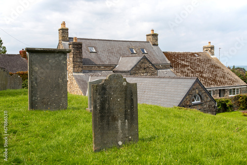 Gravestone in the old cemetery in Newport