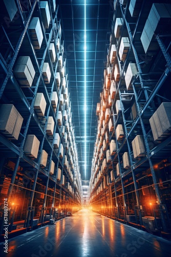 a huge futuristic storage facility