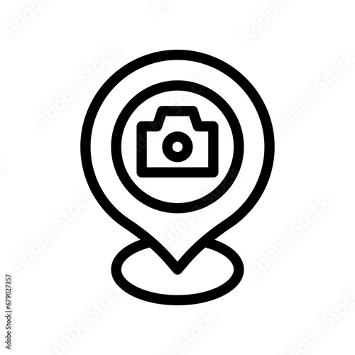 point of interest line icon