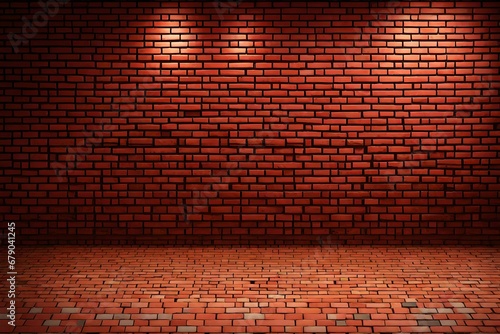 red brick wall and floor