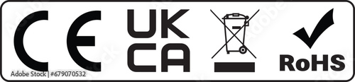 UKCA marking or UKCA Mark Certification and Industrial certificate standard safety logo CE