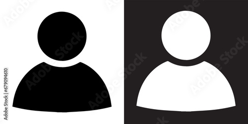 User icon vector. Profile icon sign symbol. Profile vector icon illustration isolated on white and black background 