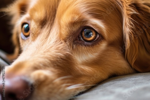 close up of dogs eyes showing sign of cataract
