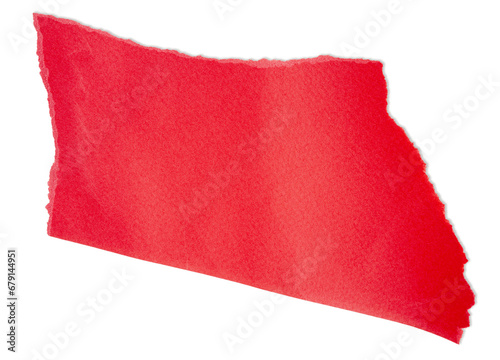 morceau de feuille de papier rouge sur fond transparent, PNG