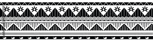 abstract seamless border pattern tribal fiji samoa maori