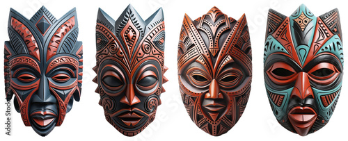 Traditional African masks of the culture and religion of African peoples