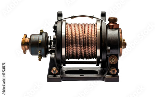 Mind Blowing ATV Winch Isolated on Transparent Background PNG.