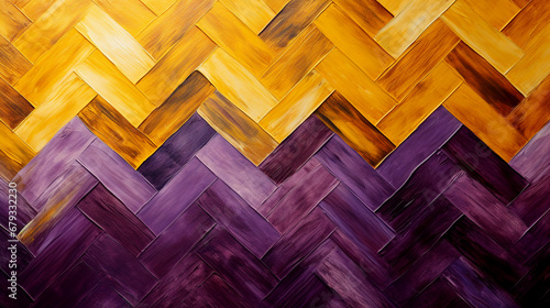 Chevron yellow purple zig zag painted seamless pattern