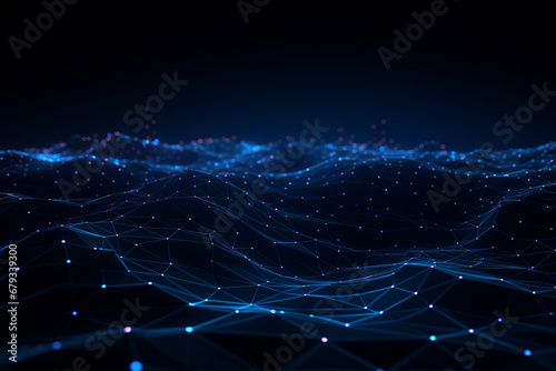 Abstract business futuristic background with glowing lines. Data technology
