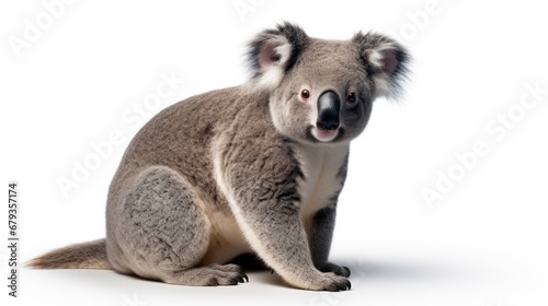 koala full body on white background