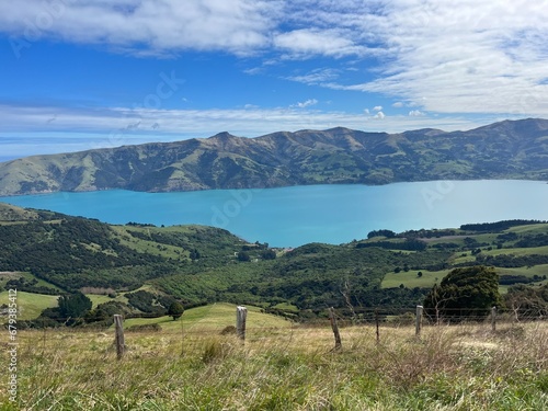 landscape in Akaroa, Christchurch, New Zealand