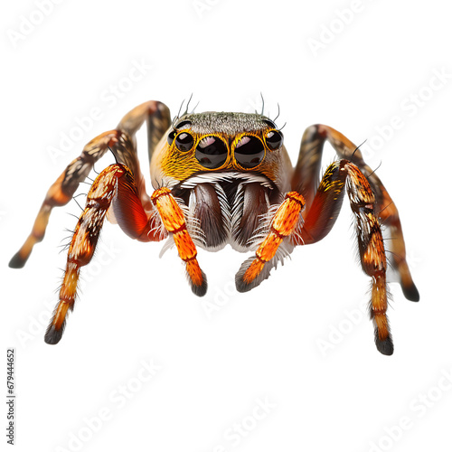 Jumping spider isolated on transparent background
