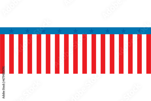 Digital png illustration of white, red and blue stripes on transparent background