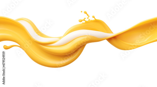 Mango milk twisted curve flow transparent