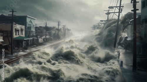 In a virtual world, a hurricane approaches a coastal populated town, challenging residents to prepare and adapt