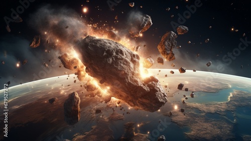 Simulated asteroid impact creates a crisis in a digital society, prompting a collaborative effort for survival