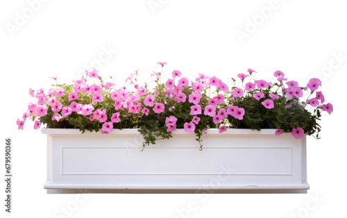 Gorgeous Colorful Window Box Isolated on Transparent Background PNG.