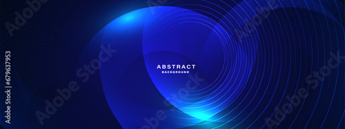 Abstract blue background, technology hi-tech futuristic template. Vector illustration
