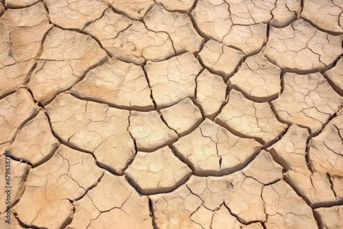 dry, cracked desert sand in arid region