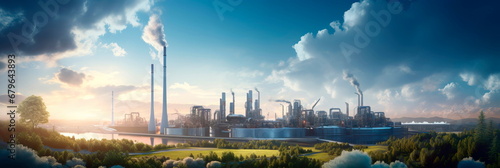 clean energy plant powered by advanced digital controls and renewable technologies, contributing to a sustainable future.