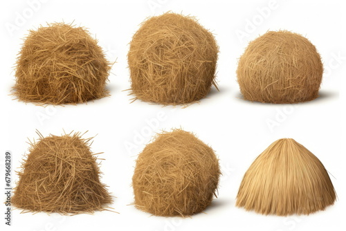 haystack on white background
